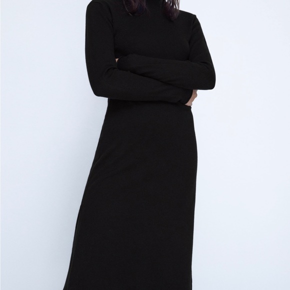 NWT Zara Knit Mock Neck Dress - Picture 3 of 5